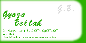 gyozo bellak business card